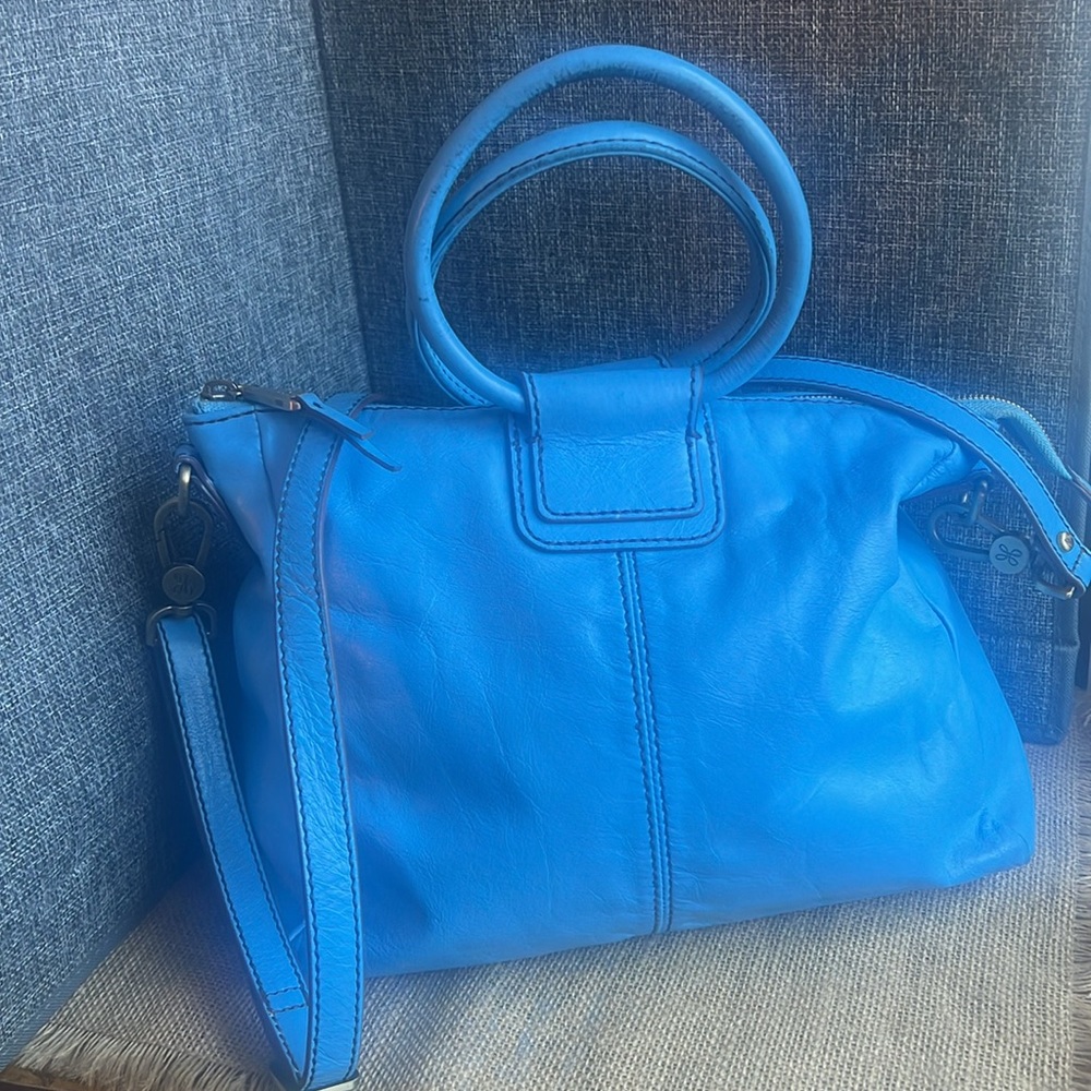 HOBO Medium Blue Leather Sheila Satchel